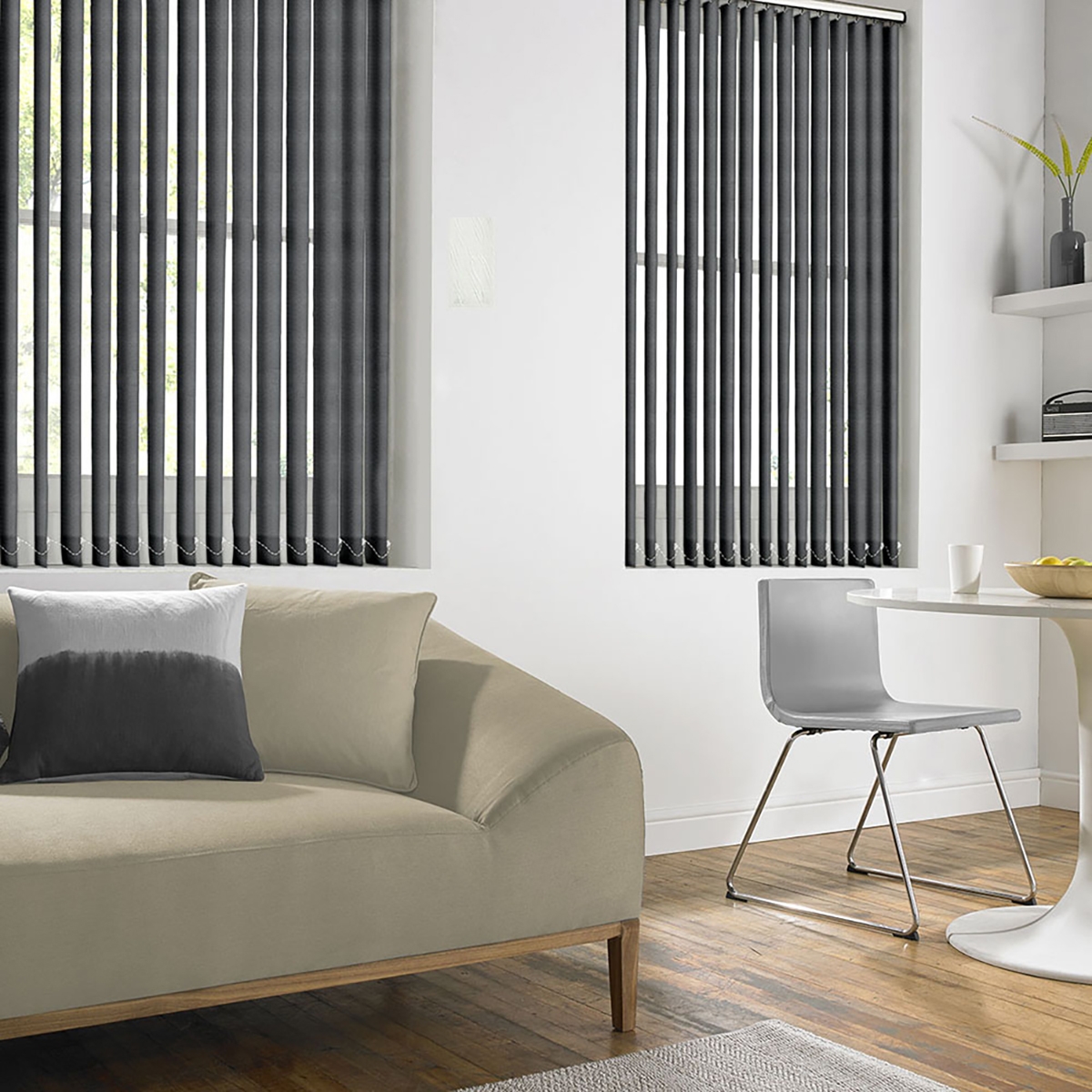 Product photograph of Camila Black Vertical Blind from Choice Furniture Superstore.